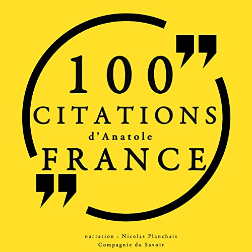 Diseño de la portada del título 100 citations d'Anatole France