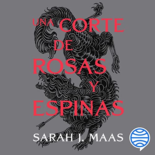 Diseño de la portada del título Una corte de rosas y espinas 1