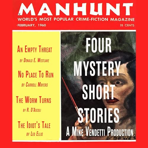 Four Mystery Short Stories from Manhunt Magazine Feb 1960 cover art