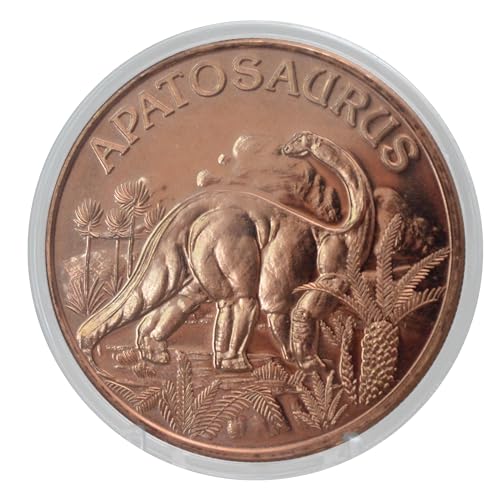 Apatosaurus Prehistoric Dinosaur - 1 oz .999 Pure Copper Round Collecticble 39mm Challenge Coin in Capsule - COA by Heavenly 