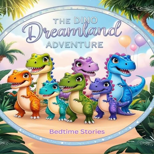 The Dino Dreamland Adventure Bedtime Stories Audiobook By Fiona Dune cover art