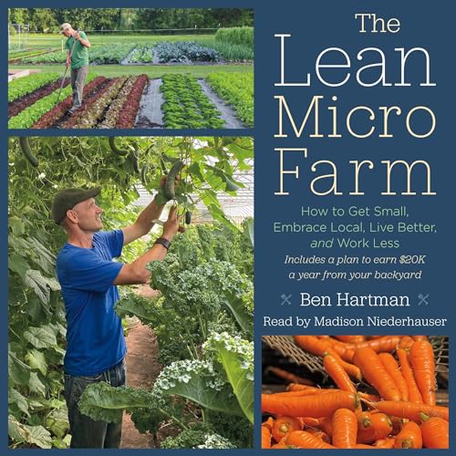 Diseño de la portada del título The Lean Micro Farm