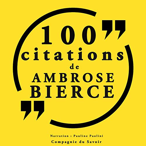 Diseño de la portada del título 100 citations d'Ambrose Bierce