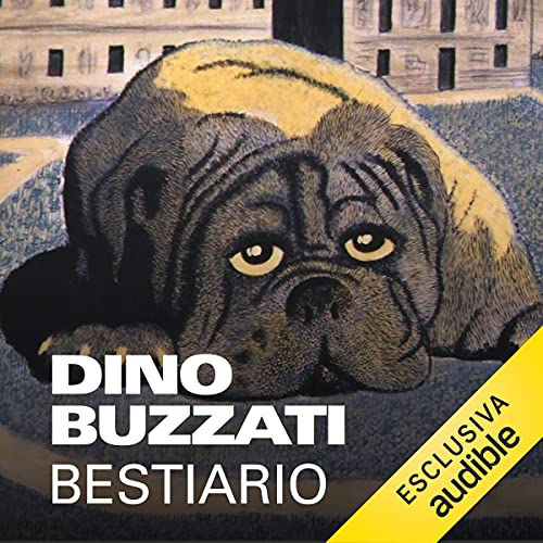 Diseño de la portada del título Il "Bestiario" di Dino Buzzati