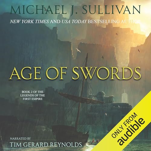 Diseño de la portada del título Age of Swords