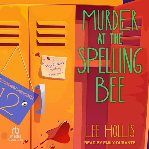 Diseño de la portada del título Murder at the Spelling Bee