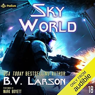 Sky World Audiolibro Por B.V. Larson arte de portada