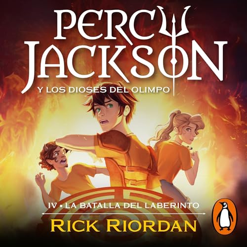 Diseño de la portada del título La batalla del laberinto (Percy Jackson y los dioses del Olimpo 4)