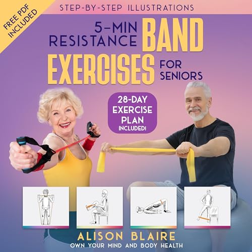 5 Min Resistance Band Exercises for Seniors cover art