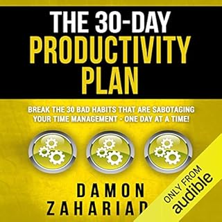 The 30-Day Productivity Plan Audiolibro Por Damon Zahariades arte de portada