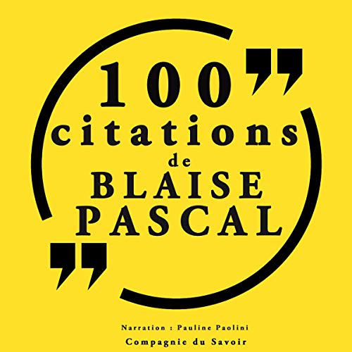 Diseño de la portada del título 100 citations Blaise Pascal