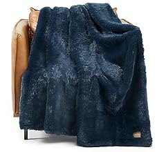 UGG 16804 Euphoria Plush Faux Fur Reversible Throw Blanket Easy Care Machine Washable Luxury Cozy Fuzzy Fluffy Luxurious Ho…