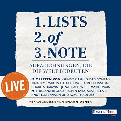 Lists of note – live cover art