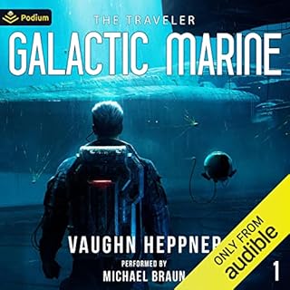 Galactic Marine Audiolibro Por Vaughn Heppner arte de portada