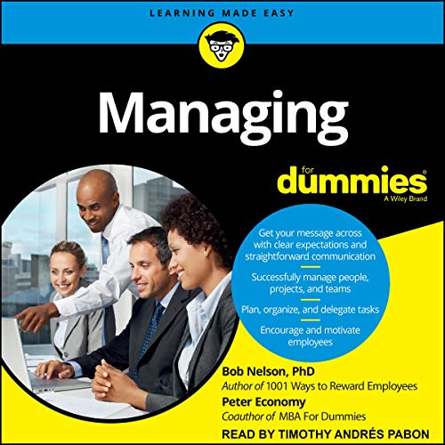 Managing for Dummies Audiobook By Bob Nelson PhD, Peter Economy cover art