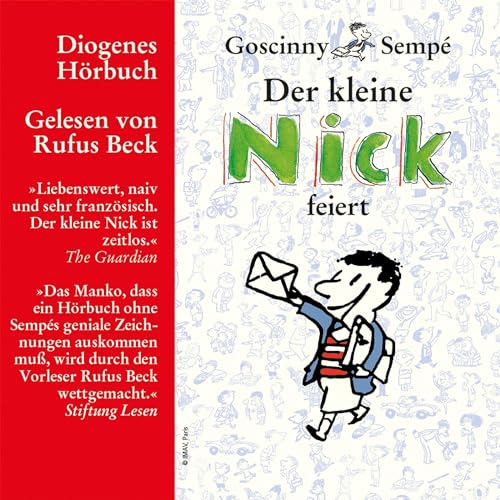 Der kleine Nick feiert Audiolibro Por René Goscinny arte de portada