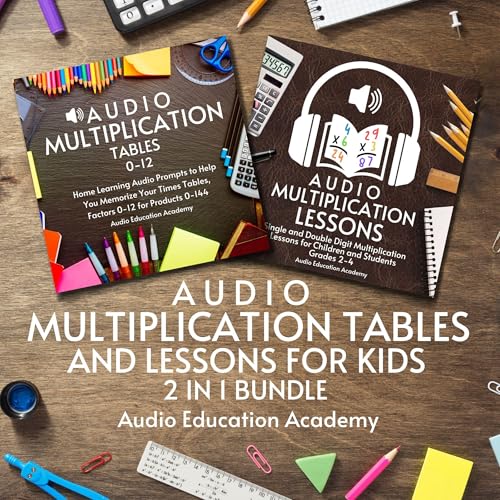 Audio Multiplication Tables and Lessons for Kids - 2 in 1 Bundle cover art