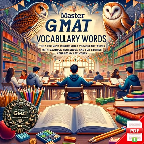 Master GMAT Vocabulary Words: The 5,000 Most Common GMAT Words with Example Sentences and Fun Stories Audiobook By Levi Cohen