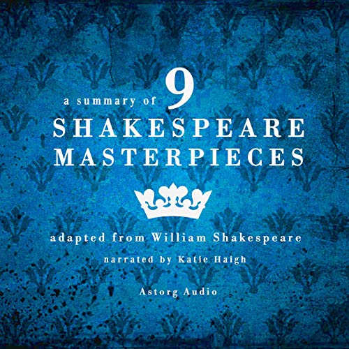 A summary of 9 Shakespeare masterpieces Audiobook By James Gardner, William Shakespeare cover art