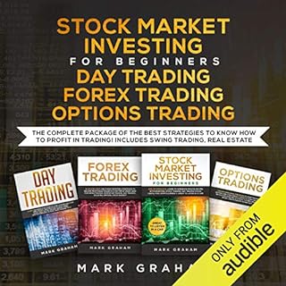 Stock Market Investing for Beginners, Day Trading, Forex Trading, Options Trading Audiolibro Por Mark Graham arte de portada