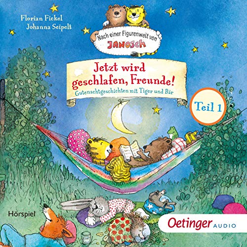 Jetzt wird geschlafen, Freunde! Gutenachtgeschichten mit Tiger und Bär 1 Audiolivro Por Florian Fickel capa