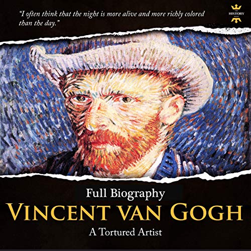 Diseño de la portada del título Vincent Van Gogh: A Tortured Artist. Full Biography