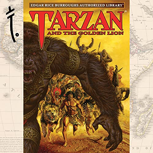 Tarzan and the Golden Lion Audiolibro Por Edgar Rice Burroughs arte de portada