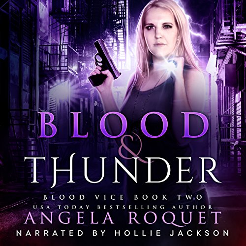 Blood and Thunder Audiolibro Por Angela Roquet arte de portada