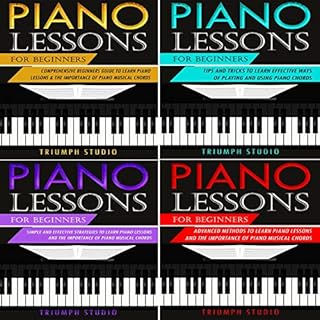 Piano Lessons for Beginners: 4 in 1 cover art