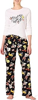 Image of Amazon Essentials Looney Tunes Conjunto de Pijama en Franela Mujer