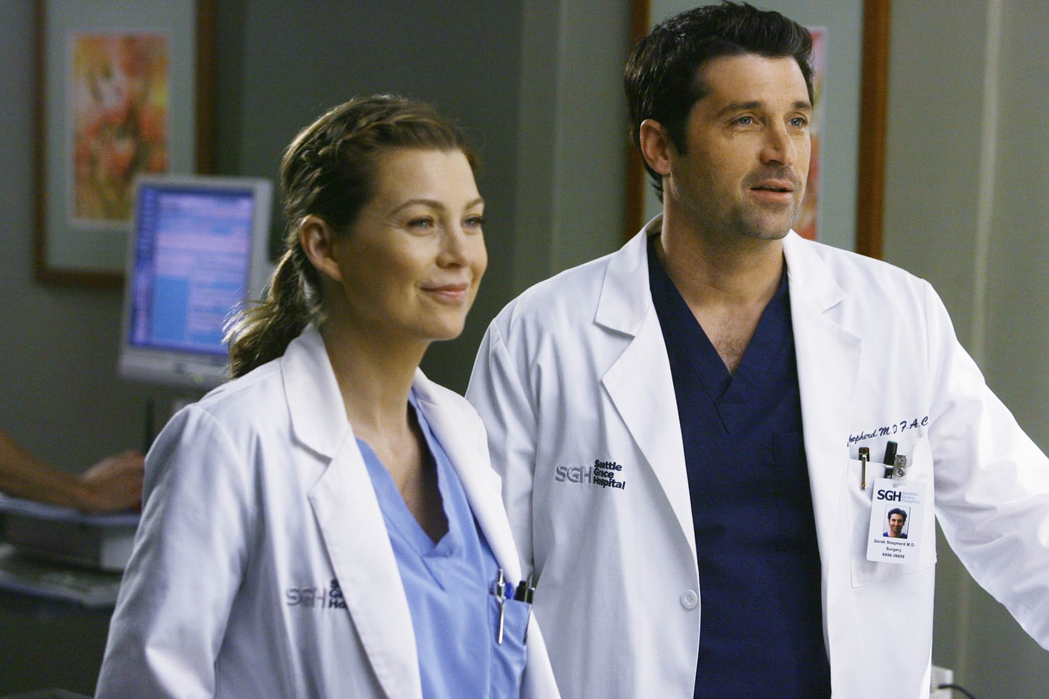 Patrick Dempsey and Ellen Pompeo in Grey's Anatomy (2005)