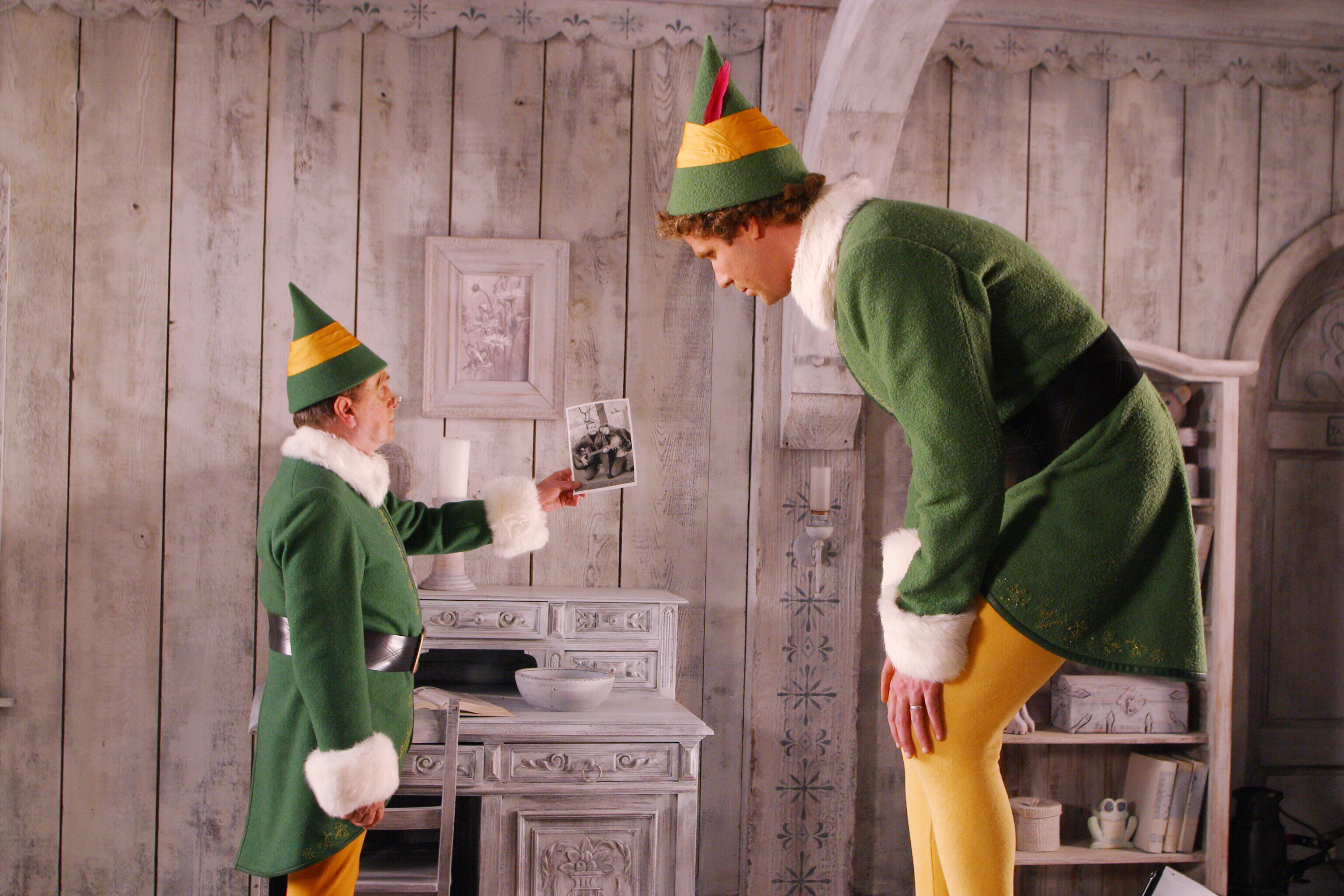 Will Ferrell and Bob Newhart in Elf (2003)