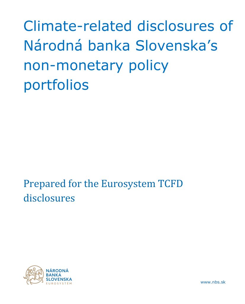 Publications, Climate-related disclosures of NBS non-monetary policy portfolio