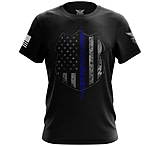 Image of We the People Holsters Thin Blue Line Flag Short Sleeve Shirt 39374E35