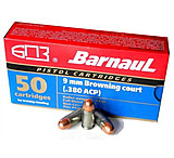 BarnauL Polycoated Steel Case Rifle Ammunition .380 ACP 94 gr FMJ 1033 fps 1000/ct Case, BRN 380AUTO FMJ94C