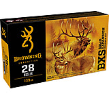 Image of Browning BXS .28 Nosler 139 Grain Solid Expansion Polymer Tip Brass Cased Centerfire Rifle Ammunition