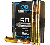 Desert Tech Premium Match .50 BMG 750 Grain Open Tip Match Boat-Tail Brass Cased Centerfire Rifle Ammunition