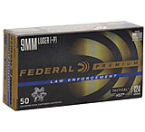 Image of Federal Premium Tactical 9 mm +P 124 Grain Jacketed Hollow Point Nickel Plated Brass Cased Centerfire Pistol Ammunition