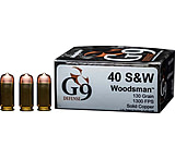 Image of G9 Defense .40 S&amp;W 130 Grain Woodsman Brass Cased Pistol Ammunition