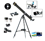 Image of Galileo Refractor Telescope with Smartphone Photo Adapter 1.25in 6mm Eyepiece, 20mm Eyepiece