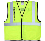 Image of MCR Safety Luminator Series Hi Vis Reflective Lime Safety Vest w/Sheriff Logo