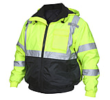 Image of MCR Safety Two Tone Value Quilted Rain Jacket with Silver Reflective Stripes, ANSI 107 Class 3