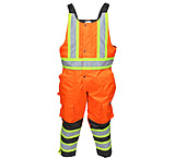 Image of MCR Safety Vortex Hi-Vis Rainwear Winter Pants, Insulated Rip Stop Poly/PU, ANSI 107 Class E Bib Pants, Easy Release Suspenders