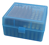 MTM 100 Round Blue Medium Rifle 243/308 Caliber Ammo Box, RM10024