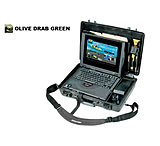 Image of Pelican 1495 CC1 Laptop Computer Deluxe Carrying Black Case w/ Lid Organizer, Fitted Shock Absorbing Tray and Removable Shoulder Strap