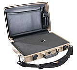 Image of Pelican 1490CC #2 Notebook - Laptop Computer Waterproof Carry Case w/ Lid Organizer, Foam and Removable Shoulder Strap