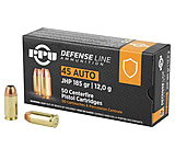 Image of PPU Defense .45 ACP 185 Grain Jacketed Hollow Point Brass Cased Pistol Ammunition