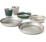 Image of Sea to Summit Detour Stainless Steel Collapsible Dinnerware Set Multi, 2P, 6 Piece