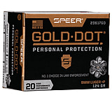 Image of Speer Gold Dot 9 mm +P 124 Grain Hollow Point Centerfire Pistol Ammunition