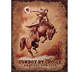 Image of Tin Signs Cowboy by Choice Tin Sign